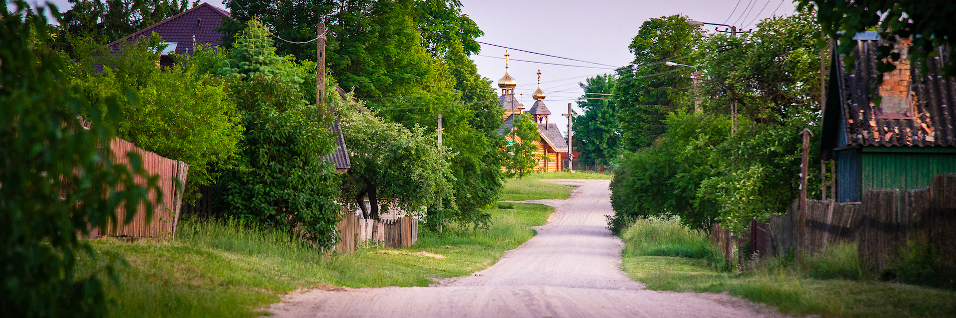 Panorama wsi puszczańskiej - Wieś Podlaska